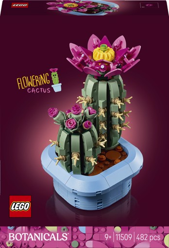 LEGO Botanicals 11509 Cactus in Fiore, Pianta Artificiale in Vaso con 2 Cactus e Fiori Finti, Idea Regalo per Bambine da 9+