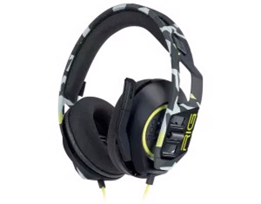 NACON RIG 300 PRO HS Acid Auricolare Cablato A Padiglione Gaming Mimetico, Giallo