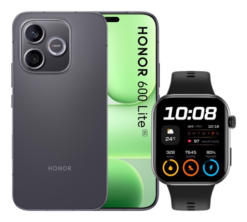 Honor BUNDLE 600 LITE 256GB V BLACK+WATCH 2i BLACK 16,8 cm (6.6") Doppia SIM 5G USB tipo-C 8 GB 6520 mAh Nero
