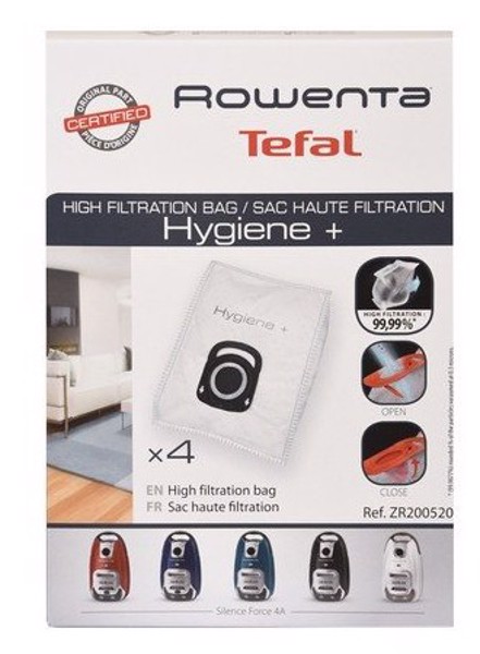 Rowenta Bianco Zr200520 Sacchetto Per La Polvere A Cilindro