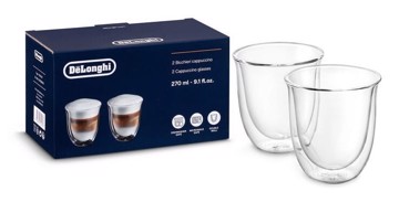 Tazza cappuccino vetro cf.2pz 270ml doppia parete cappuccin