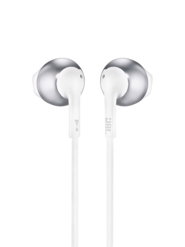JBL Tune 205 Auricolare Cablato In-ear Chiamate/Musica/Sport/Tutti i giorni Cromo, Bianco