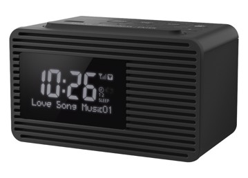 Radiosveglia dab+/fm display ric.usb,2sveglie,snooze,blk