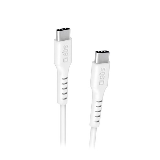 SBS TECABLE15TCC100W cavo USB 1,5 m USB C 0,48 Gbit/s 100 W Bianco