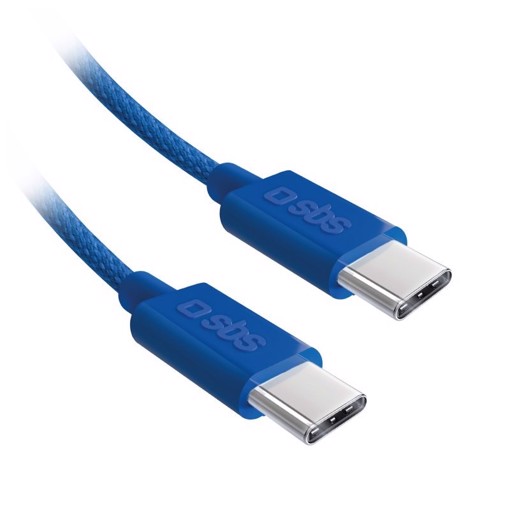 SBS TECABLETISSUETCCB cavo USB USB 2.0 1,5 m USB C 0,48 Gbit/s 60 W Blu