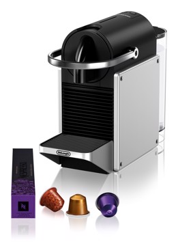 Macchina caffe'nespresso pixie pixie automatica silver