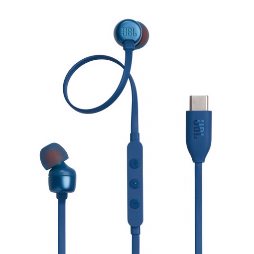 JBL Tune 310C Auricolare Cablato In-ear Musica e Chiamate USB tipo-C Blu