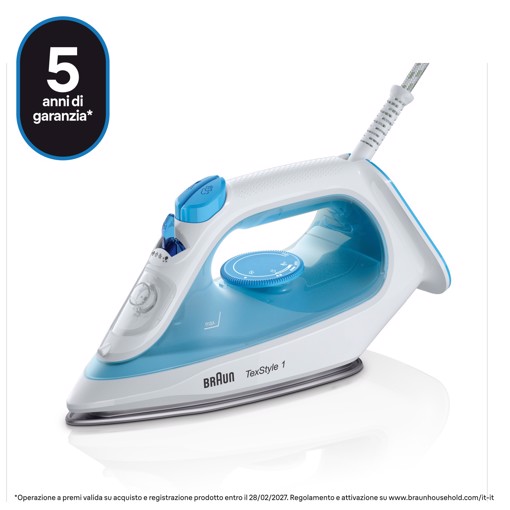 Braun TexStyle 1 FERRO A VAPORE SI1050BL