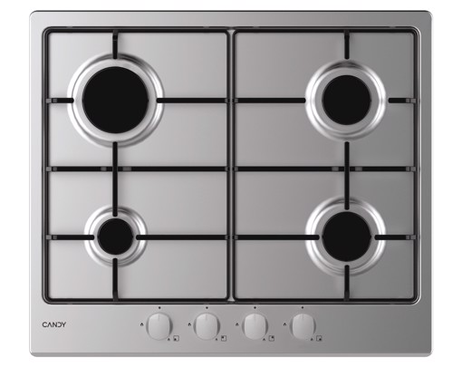 Candy Idea CHW6BRX Acciaio inox Da incasso 60 cm Gas 4 Fornello(i)