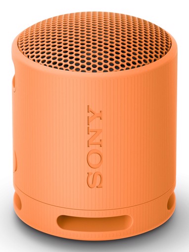 Sony SRS-XB100 - Speaker Wireless Bluetooth, portatile, leggero, compatto, da esterno, da viaggio, resistente IP67 impermeabile e antipolvere, batteria da 16 ore, cinturino versatile, chiamate in vivavoce – Arancio