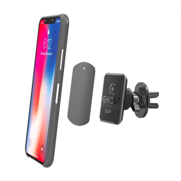 Celly Nero Ghost Super Plus Supporto Passivo Telefono Cellulare/Smartphone
