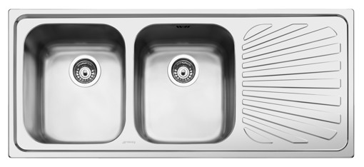 Smeg SP116D lavello Lavello ad incasso Rettangolare Acciaio inossidabile Made in Italy