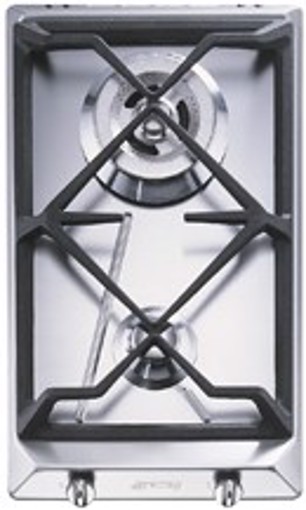 Smeg SRV532GH3 piano cottura Acciaio inossidabile Da incasso 30 cm Gas 2 Fornello(i) Made in Italy