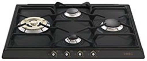 Smeg SR764AO piano cottura Antracite Da incasso Gas 4 Fornello(i) Made in Italy