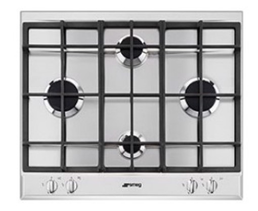 Smeg P260XGH piano cottura Acciaio inox Da incasso 60 cm Gas 4 Fornello(i) Made in Italy
