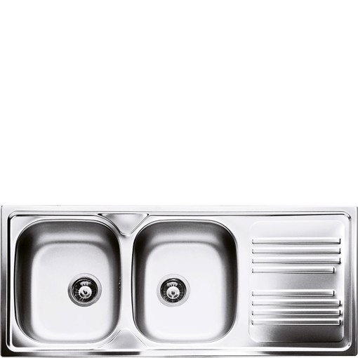 Smeg LYP116D lavello Lavello ad incasso Rettangolare Acciaio inossidabile Made in Italy