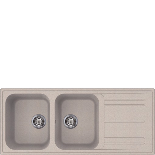 Smeg LZ116AV2 lavello Lavello ad incasso Rettangolare Granito Made in Italy