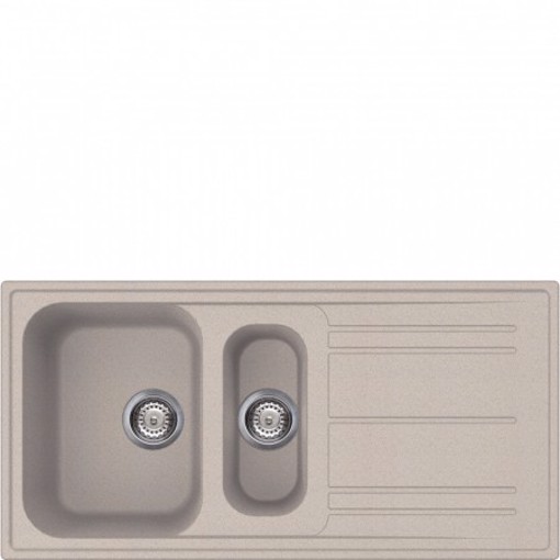 Smeg LZ102AV2 lavello Lavello montato su piano Rettangolare Granito Made in Italy