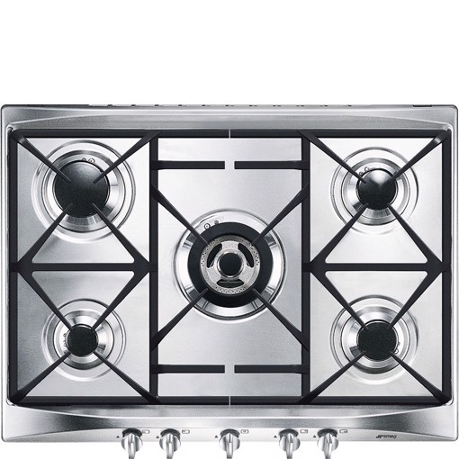 Smeg Cucina SR275XGH2 piano cottura Argento Da incasso 70 cm Gas 5 Fornello(i) Made in Italy