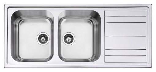 Smeg LPR116 lavello Lavello montato su piano Rettangolare Acciaio inossidabile Made in Italy