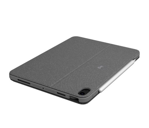 Logitech Combo Touch Custodia con Tastiera per iPad Air (4. gen - 2020) - Tastiera Retroilluminata Rimovibile, Trackpad Click-Anywhere, Smart Connector - Grigio.