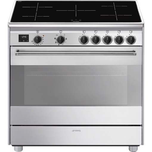 Smeg Concert BG91IX2 cucina Cucina freestanding A Elettrico Piano cottura a induzione Acciaio inox Made in Italy