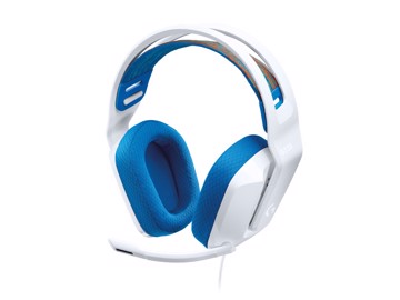 Cuffia gaming g335 white/blu surround 7.1,memory,ultra leg
