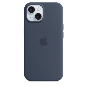 Cover silicone iphone 15 magsafe blu