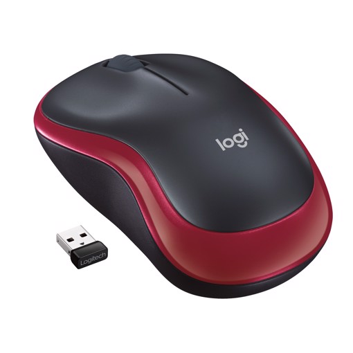Logitech M185 mouse wireless (rosso)