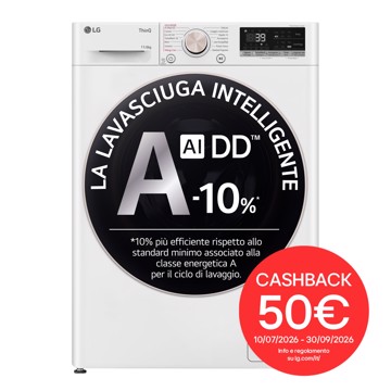 Lavasciuga 1400 giri 11kg h85 l60 p56,5 turbo vapore
