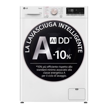 Lavasciuga 1400 giri 11kg h85 l60 p56,5 turbo vapore