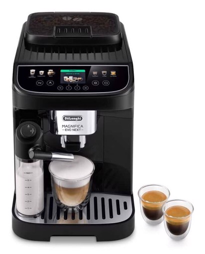 De’Longhi Magnifica Evo Next - Macchina Automatica per Caffè in Chicchi, Cappuccino, 10 Bevande, Nero (ECAM310.60.B)