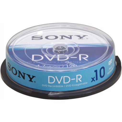 Sony DVD-R Spindle 4,7 GB 10 pz