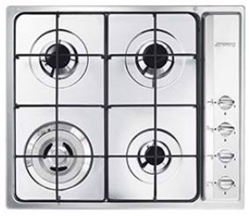 Smeg SR64S piano cottura Acciaio inossidabile Da incasso 60 cm Gas 4 Fornello(i) Made in Italy