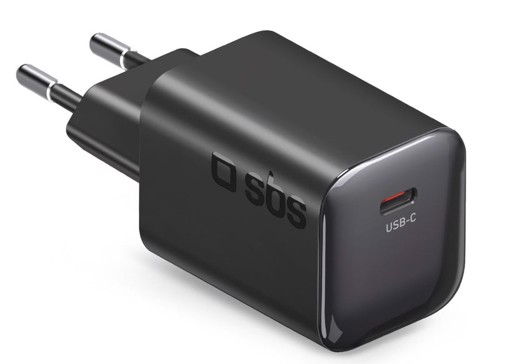 SBS TETRGAN1C45WK Caricabatterie per dispositivi mobili Universale Nero AC Ricarica rapida Interno