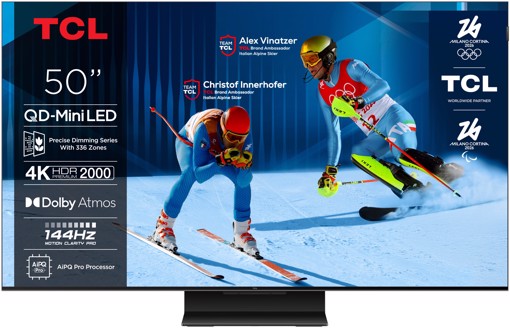 TCL Serie Smart TV QD-MiniLED 4K 50" 50C7K, 144Hz, Dolby Vision IQ & Atmos, Google TV