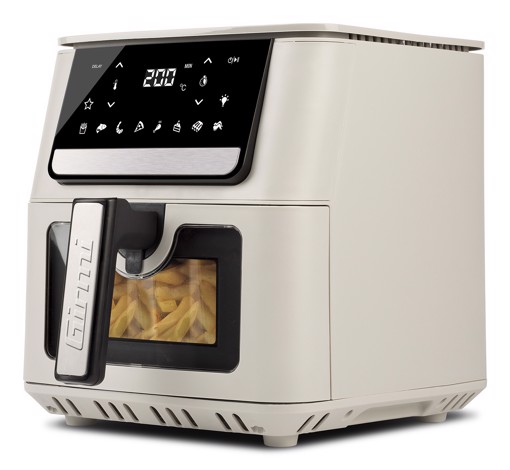 Girmi Friggitrice ad Aria 1700W 6,5 Litri con finestra Digitale e con Ricettario ECOFRIT CRISP INCANTO