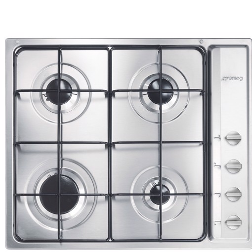 Smeg S64S piano cottura Acciaio inox Da incasso 60 cm Gas 4 Fornello(i) Made in Italy