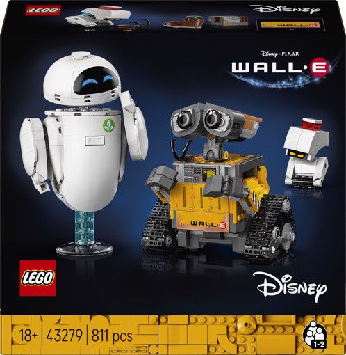 LEGO Disney | Pixar 43279 WALL-E e EVE, Kit di Modellismo per Adulti, Decorazioni per la Casa Fai da Te, Regalo da Collezione