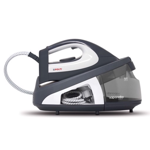 Polti Vaporella Simply VS10.12 Stazione da stiro a vapore azionata da pompa 2200 W 1,5 L Piastra in Ceramica Nero, Grigio, Bianco