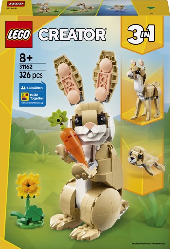 LEGO Creator 3 in 1 31162 Adorabile Coniglio Giocattolo, Si Trasforma in Lama o in Foca, Regalo per Bambini e Bambine 8+ Anni