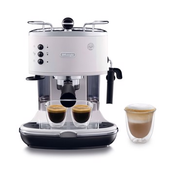 Macchina Caffe' Espresso Caldaia Inox A Cialde Bianca