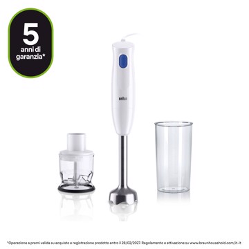 Mixer a immersione + tritatutt 450w gambo inox staccabile