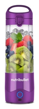 Frullatore a bicchiere portabl 500ml ricaric.usb viola