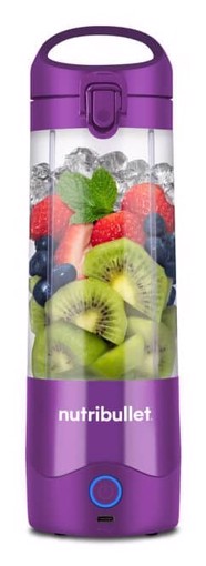 NutriBullet Portable – Mini Frullatore Compatto e Portatile, Ricaricabile USB-C, Smoothie Maker, Viola (NBP003PU)