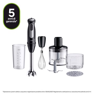 Mixer a immersione + tritatutt 1000w 25vel.frusta tritat.ino