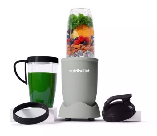 NutriBullet Pro – Frullatore Compatto e Potente, Estrattore di Nutrienti, Smoothie Maker, 900W, Verde Opaco (NB907MAJD)