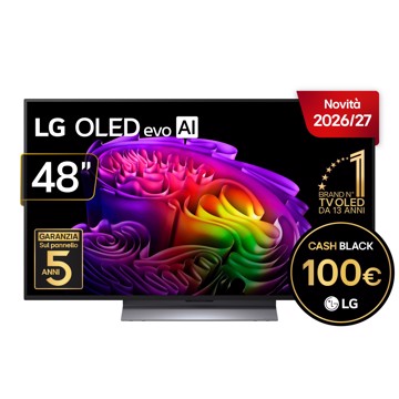 Televisore oled 48" uhd hdr10 t2/s2,4h,3u,a11,3,os26,ai,pc