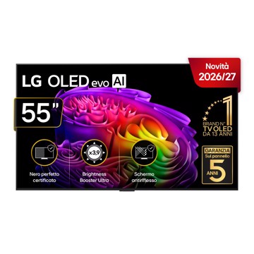Televisore oled 55" uhd hdr10 t2/s2,4h,3u,a11,3,os26,ai,pc