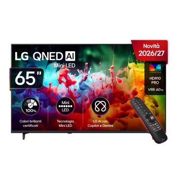 Televisore qned 65" 4k hdr10pr t2/s2,3hdmi,1usb,os26,pl,a7g9